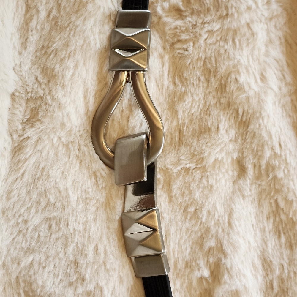 42" Black & Silver Belt.  Pretty Sure It's from CHICOS.  Adjustable*